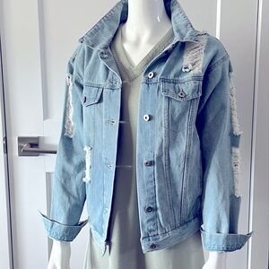 Love Tree Denim Jacket Distressed NWOT